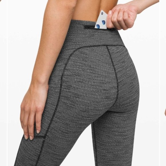 Lululemon Speed Up Tight 28" *Full-On Luxtreme Luon Variegated Knit Black Hthrd - Picture 5 of 13